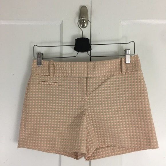 LOFT Pants - LOFT Peach Swiss Dot Shorts Sz 0